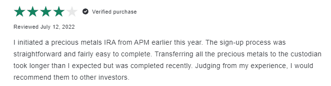 Augusta Precious Metals Complaints - 1