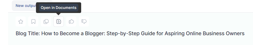 Jasper AI Open in Documents