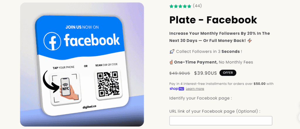 Digifeel Facebook Review Plates