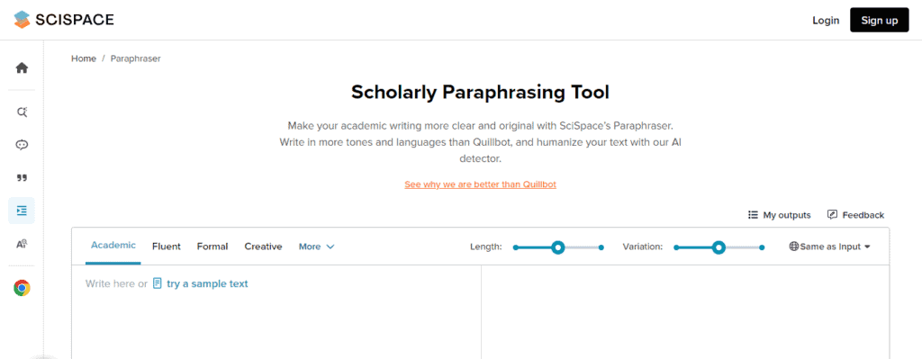 Tyset.io - AI Scholarly Paraphrasing Tool