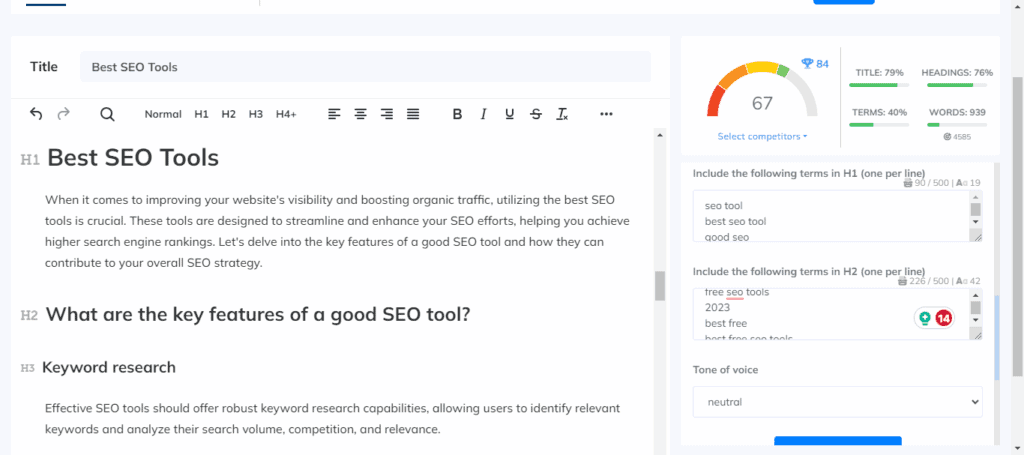 NeuronWriter AI-Generated Article - best SEO tools