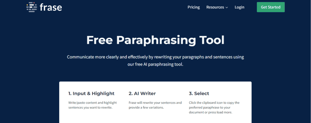 Frase Paraphrasing Tool
