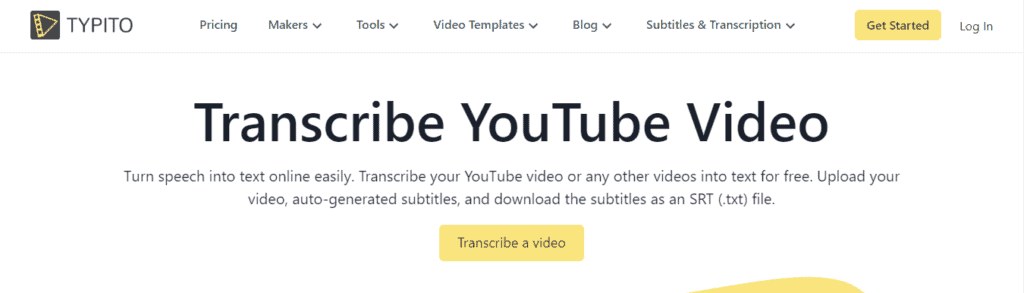 Typito YouTube-to-Text Converter
