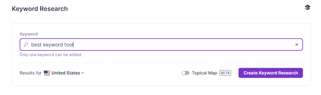 Surfer SEO Keyword Research