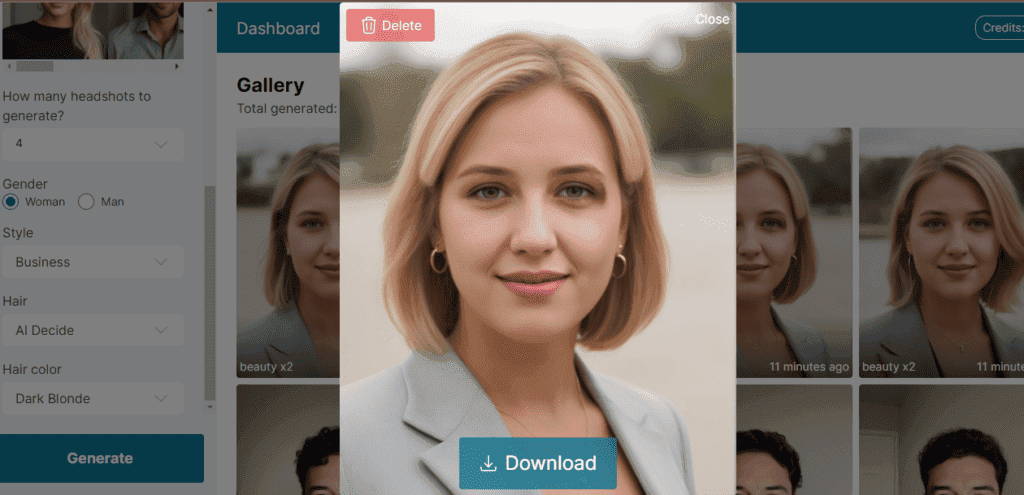 Downloading Headshots from HeadshotGenerator.io