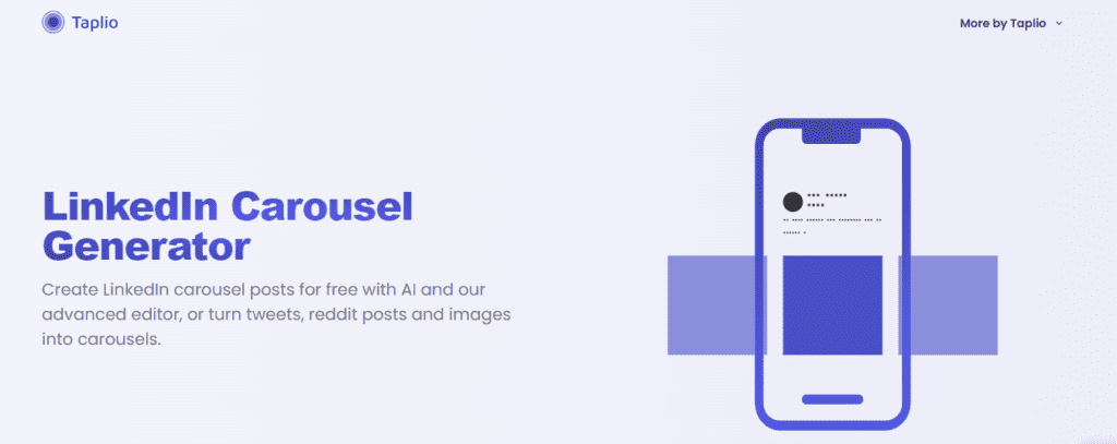Taplio LinkedIn Carousel Generator