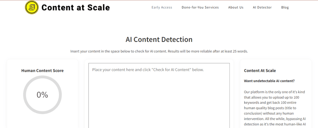 Content at Scale AI Content Detection