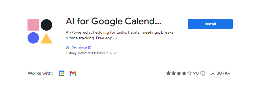 Reclaim AI Chrome Extension