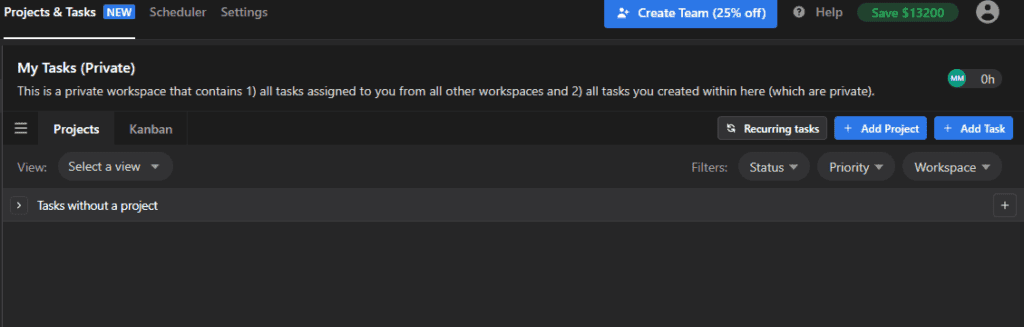 Motion Tasks & Projects