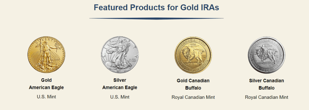 American Hartford Gold Featured Gold IRA Products