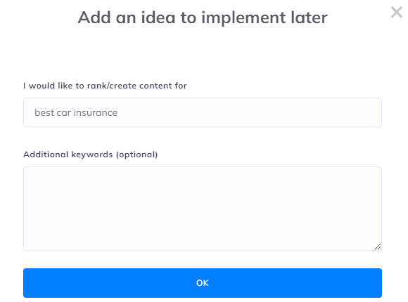 NeuronWriter Content Plan New Idea
