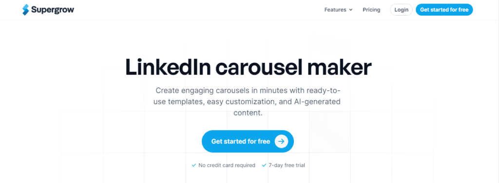 Supergrow.ai LinkedIn Carousel Maker