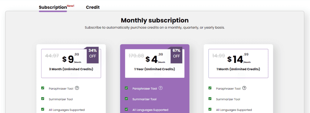 Rewording.io Pricing