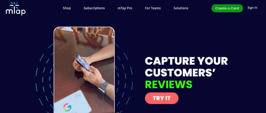 mTap Google Review Cards