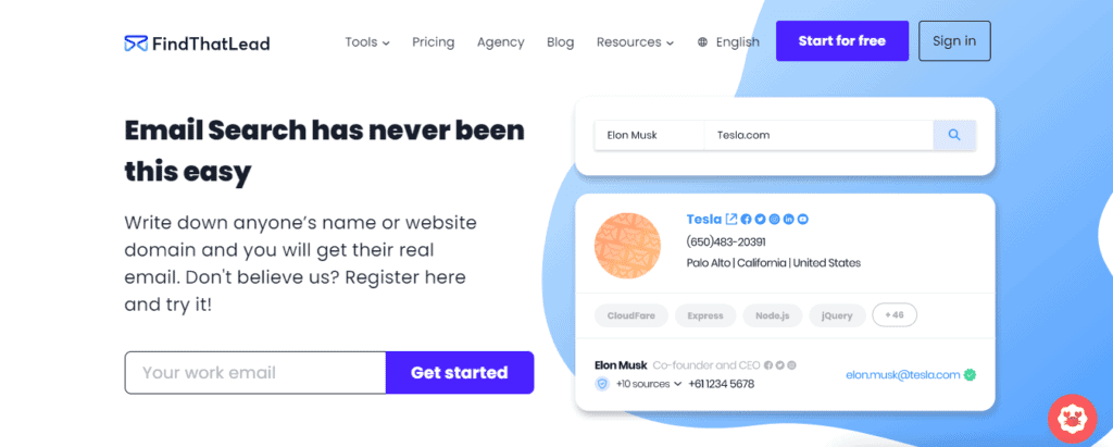FindThatLead Email Search