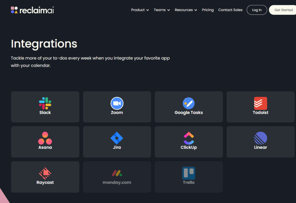 Reclaim AI Integrations