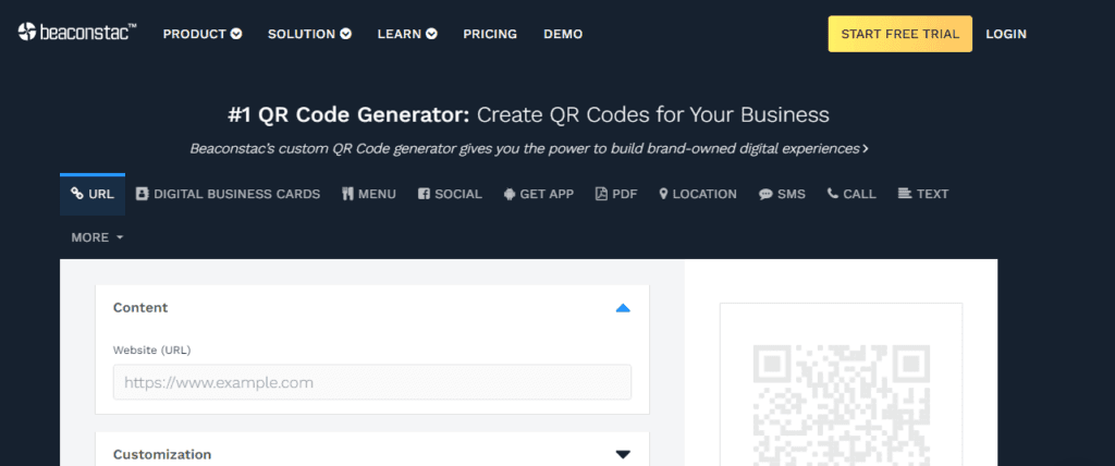 Beaconstac QR Code Generator