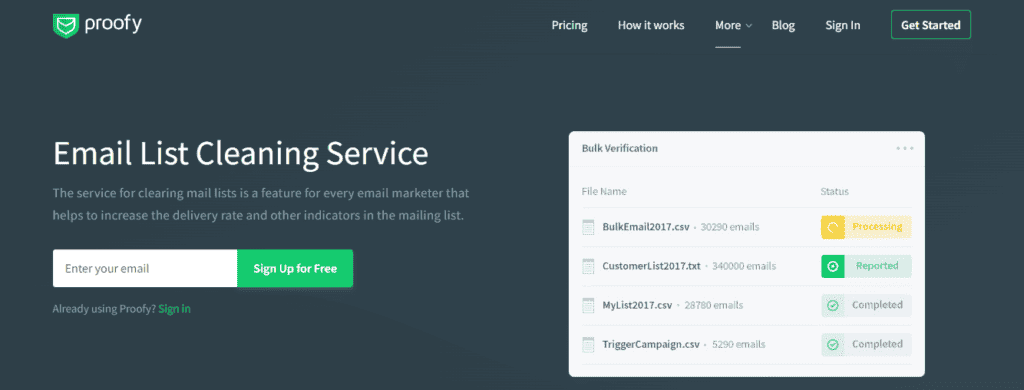 Proofy - Email List Cleaning Service