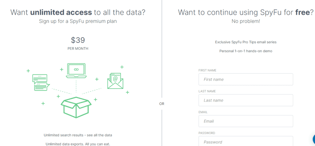 SpyFu Free Trial - No CC Required Unlimited searches