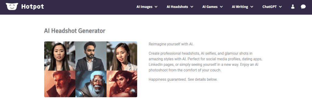Hotpot.ai AI Headshot Generator