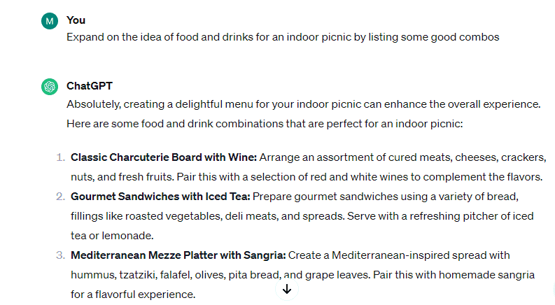 ChatGPT Expanding Key Point or Idea - Best Home Date Night Ideas