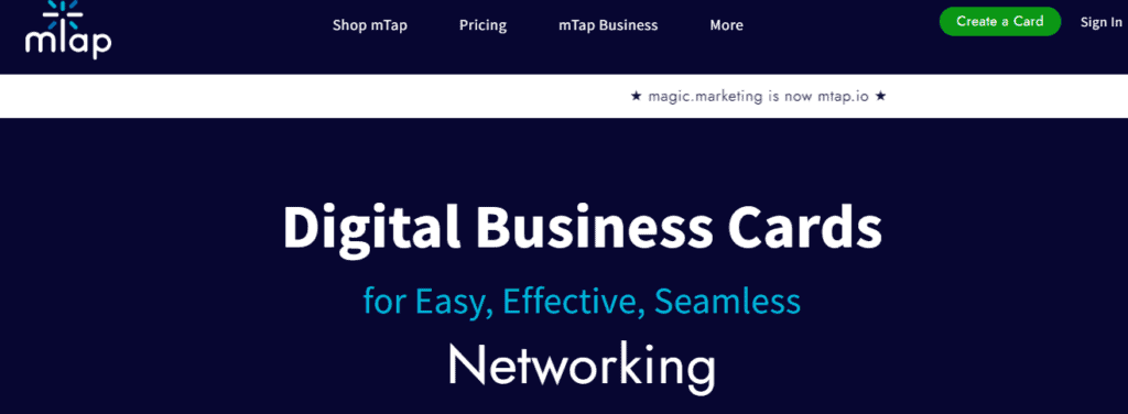 mTap Digital Business Card