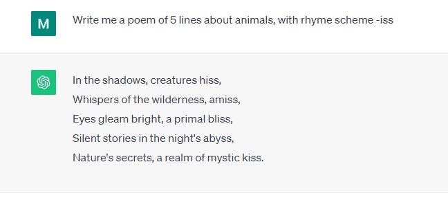 AI-generated text example