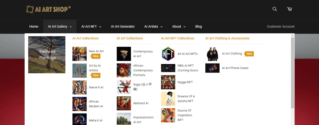 AI Art Shop - Marketplace