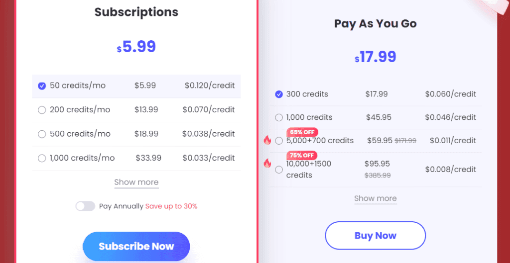 PicWish Pricing