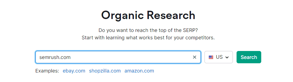 Semrush Organic Research