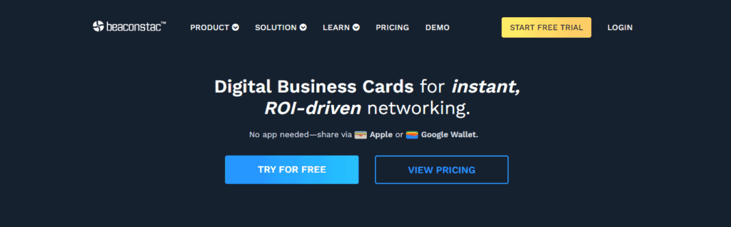 Beaconstac Digital Business Card
