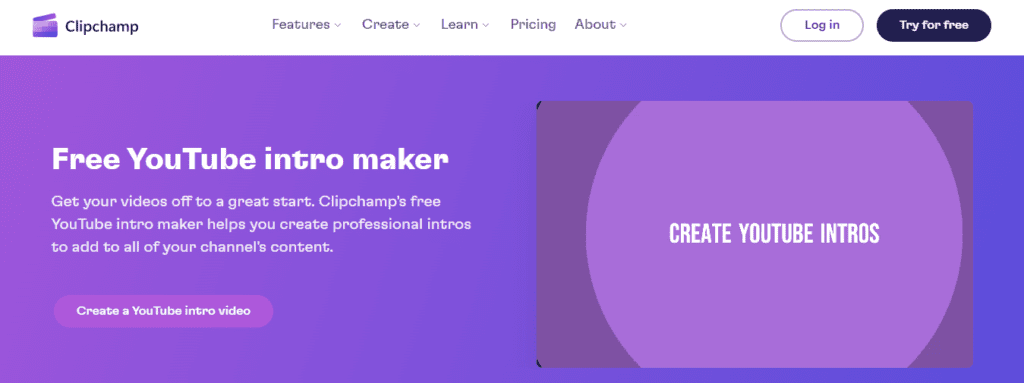 Clipchamp Free YouTube Intro Maker