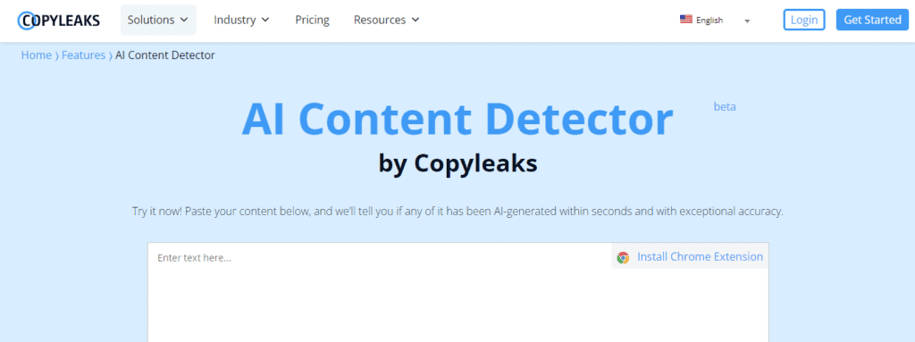 AI Content Detector von Copyleaks