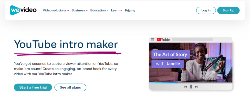 WeVideo YouTube-Intro-Maker