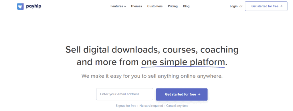Payhip – Verkaufen Sie digitale Downloads, Kurse, Coaching und mehr