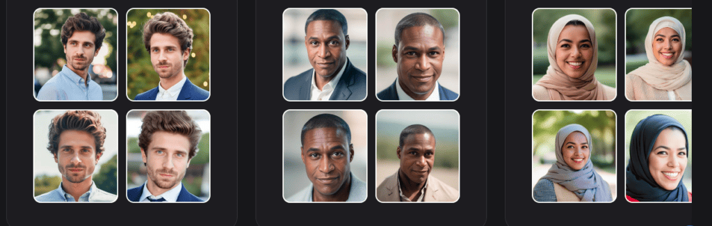 أمثلة على لقطات الرأس التي تم إنشاؤها بواسطة الذكاء الاصطناعي في أراغون