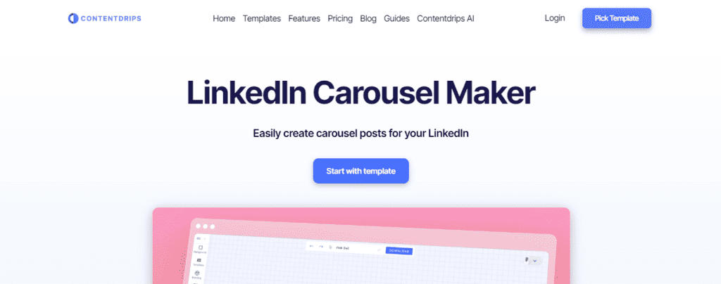 Contentdrips LinkedIn Carrousel Maker