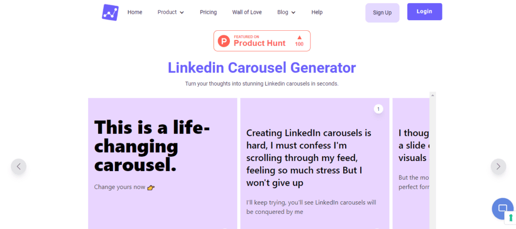 Inlytics LinkedIn Karussell-Generator