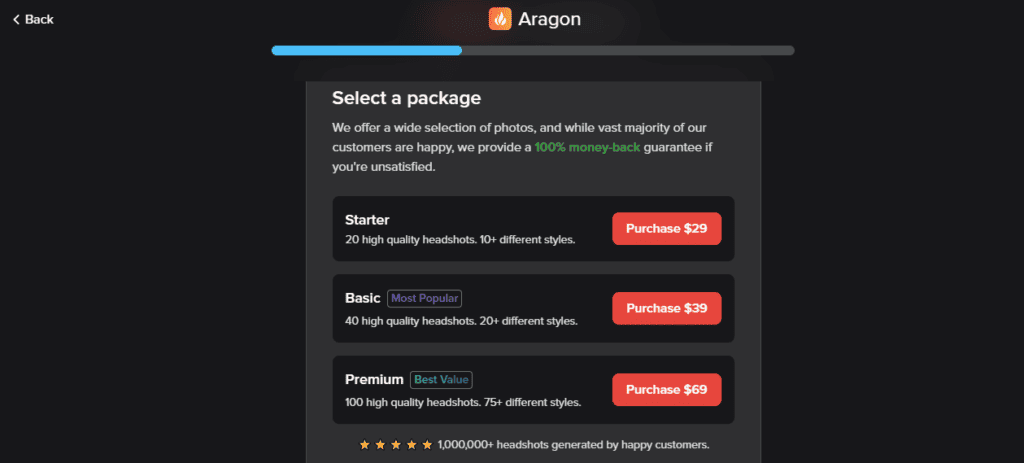 Auswahl des Aragon AI-Pakets