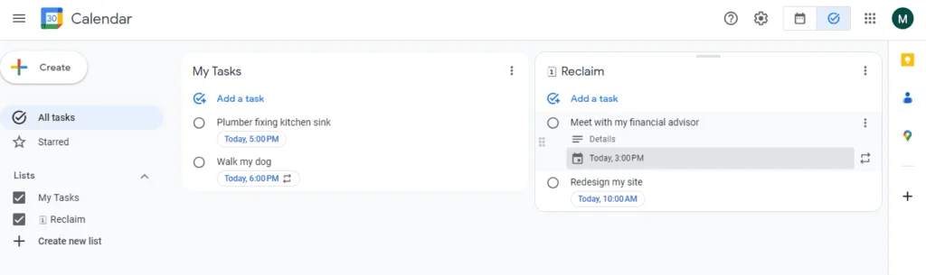Google Tasks - Reclaim AI